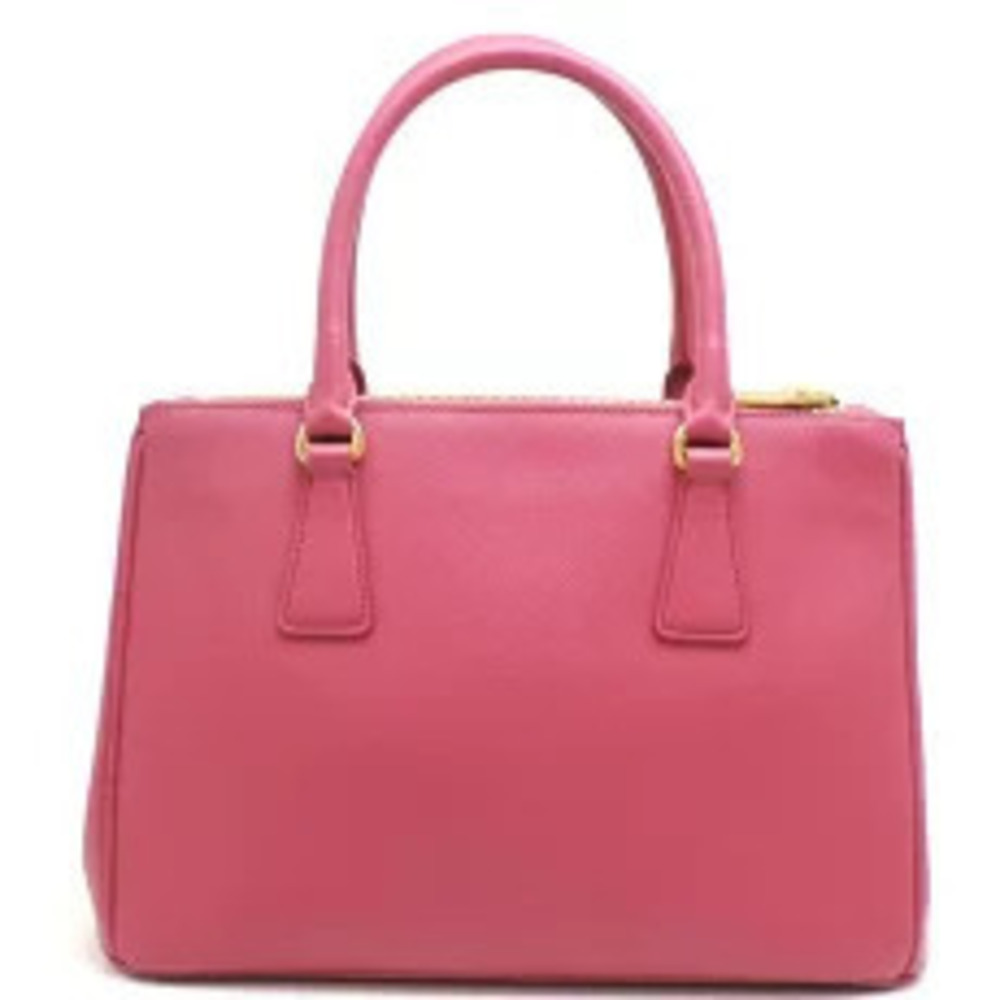 Prada Pink Galleria Leather Handbag Saffiano Strap Pink